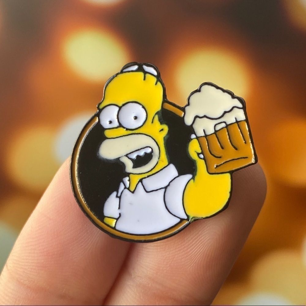 Cheers Homer Simpson Enamel Pin/ Brooch